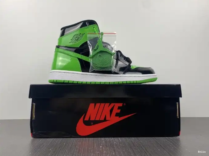 Bmlin Pine Jordan Green 1 OG High 555088-030 Air 0528